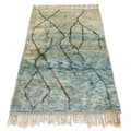 Pikkukuva 1 / 5: BERBER matto MR4270 Beni Mrirt käsinkudottu Marokosta, Abstrakti - beige / sininen, 120x185 cm