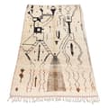 Pikkukuva 1 / 5: BERBER matto BJ1077 Boujaad käsinkudottu Marokosta, Boho - beige / musta, 170x280 cm