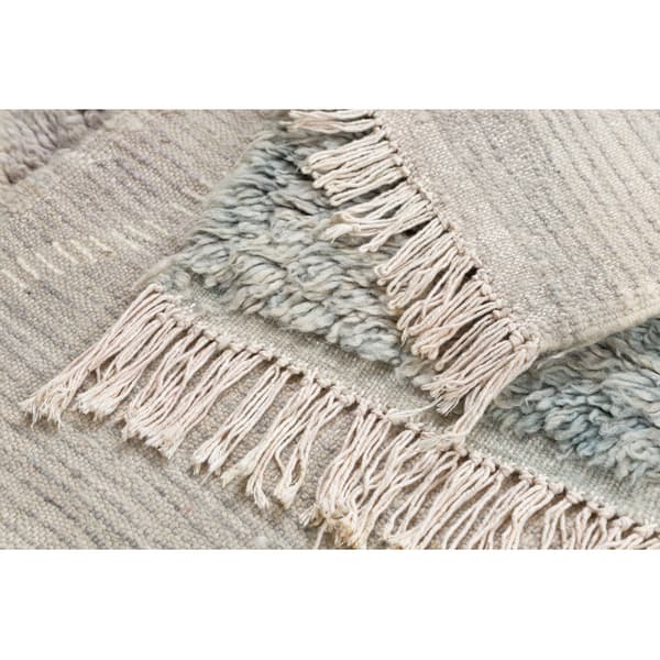 BERBER matto BJ1115 Boujaad käsinkudottu Marokosta, Rombit siniset / harmaat, 145x250 cm
