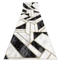 Miniatyrbild 1 av 5: Exklusiv EMERALD Löpare 1015 glamour, snygg marble, geometrisk svart / guld 80 cm, 80x460 cm