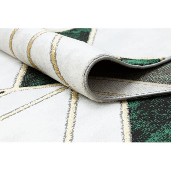 Exklusiv EMERALD Löpare 1015 glamour, snygg marble, geometrisk flaska grön / guld 80 cm, 80x610 cm