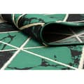 Miniatyrbild 3 av 5: Exklusiv EMERALD Löpare 1020 glamour, snygg marble, trianglar flaska grön / guld 120 cm, 120x470 cm