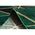 Miniatyrbild 5 av 5: Exklusiv EMERALD Löpare 1020 glamour, snygg marble, trianglar flaska grön / guld 120 cm, 120x470 cm