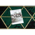 Miniatyrbild 2 av 5: Exklusiv EMERALD Löpare 1020 glamour, snygg marble, trianglar flaska grön / guld 120 cm, 120x470 cm