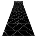 Miniatyrbild 1 av 5: Exklusiv EMERALD Löpare 7543 glamour, snygg geometrisk svart / silver 120 cm, 120x350 cm