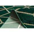 Miniatyrbild 5 av 5: Exklusiv EMERALD Löpare 1014 glamour, snygg kub flaska grön / guld 80 cm, 80x510 cm