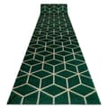 Miniatyrbild 1 av 5: Exklusiv EMERALD Löpare 1014 glamour, snygg kub flaska grön / guld 80 cm, 80x510 cm