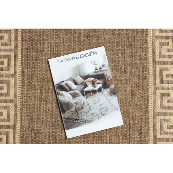 Löpare SIZAL FLOORLUX design 20014 kaffe / mais 80 cm, 80x620 cm