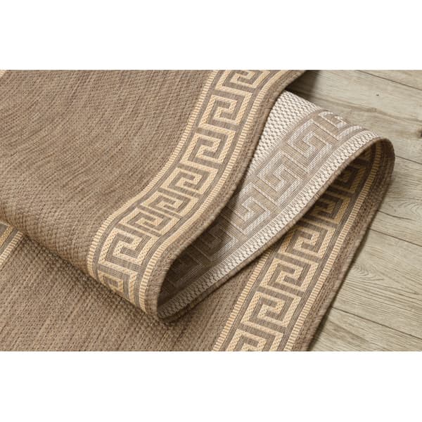 Löpare SIZAL FLOORLUX design 20014 kaffe / mais 100 cm, 100x230 cm