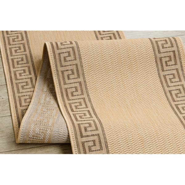 Löpare SIZAL FLOORLUX design 20014 mais / kaffe 70 cm, 70x510 cm