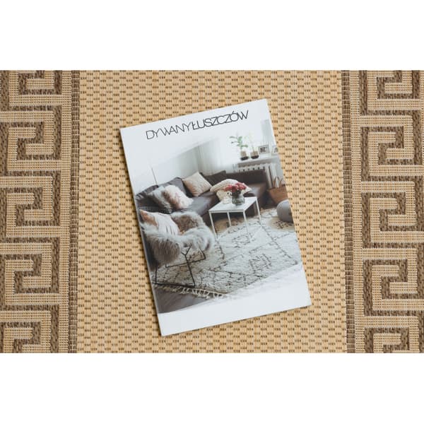 Löpare SIZAL FLOORLUX design 20014 mais / kaffe 120 cm, 120x300 cm
