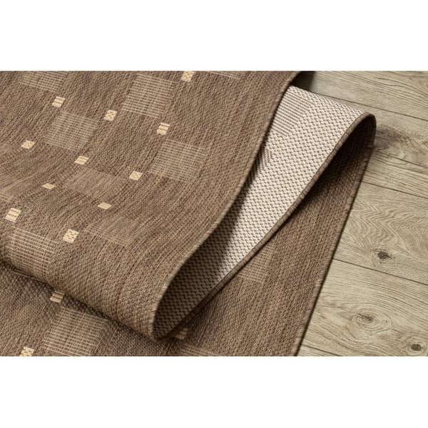 Löpare SIZAL FLOORLUX design 20079 kaffe / mais 70 cm, 70x430 cm