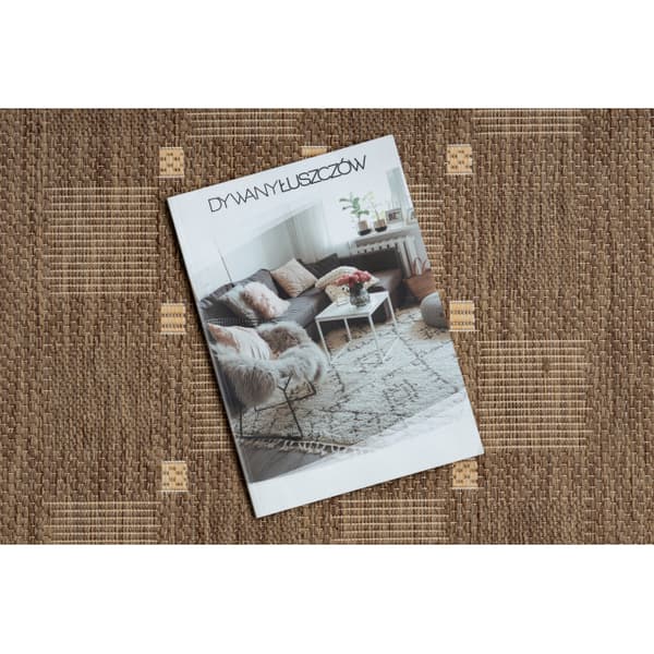 Löpare SIZAL FLOORLUX design 20079 kaffe / mais 70 cm, 70x430 cm