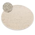 Miniatyrbillede 1 af 5: NEPAL 2100 cirkel beige tæppe - uldent, dobbeltsidet, naturligt, cirkel 120 cm