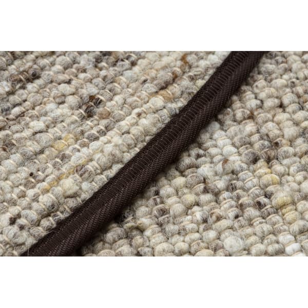 NEPAL 2100 cirkel sand, beige tæppe - uldent, dobbeltsidet, naturligt, cirkel 160 cm