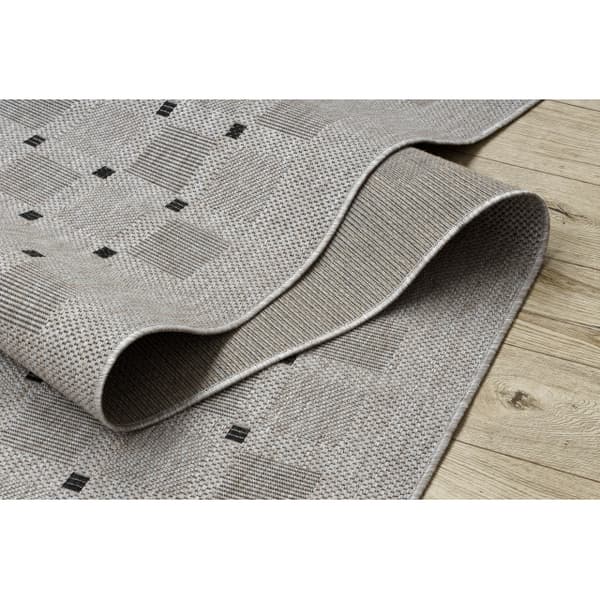 Löpare SIZAL FLOORLUX design 20079 silver / svart 80 cm, 80x210 cm