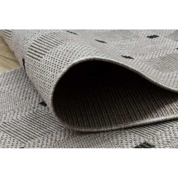 Löpare SIZAL FLOORLUX design 20079 silver / svart 80 cm, 80x210 cm
