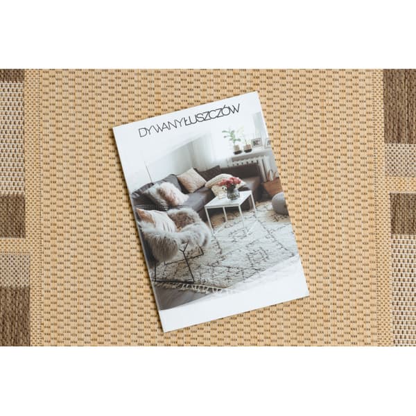 Fortovet SISAL FLOORLUX design 20195 men / coffee 70 cm, 70x910 cm