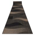 Miniatyrbillede 1 af 5: Fortovet SISAL FLOORLUX design 20212 sort / coffee 100 cm, 100x390 cm