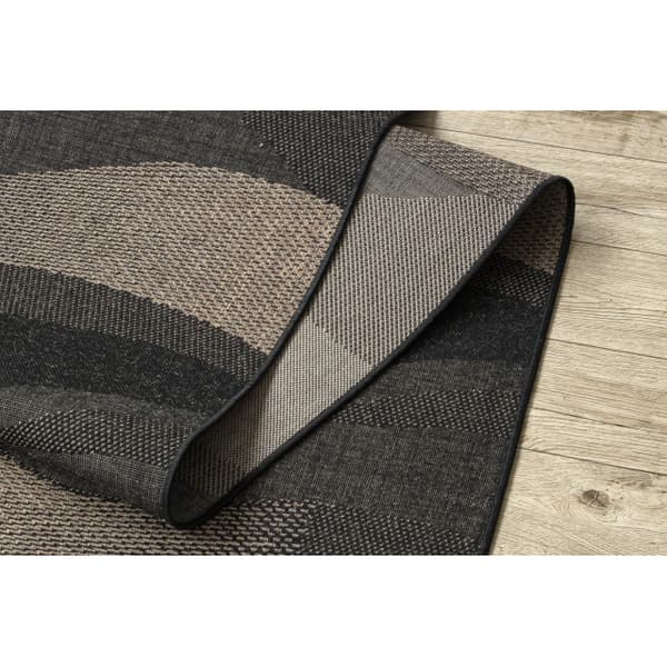 Löpare SIZAL FLOORLUX design 20212 svart / kaffe 100 cm, 100x880 cm