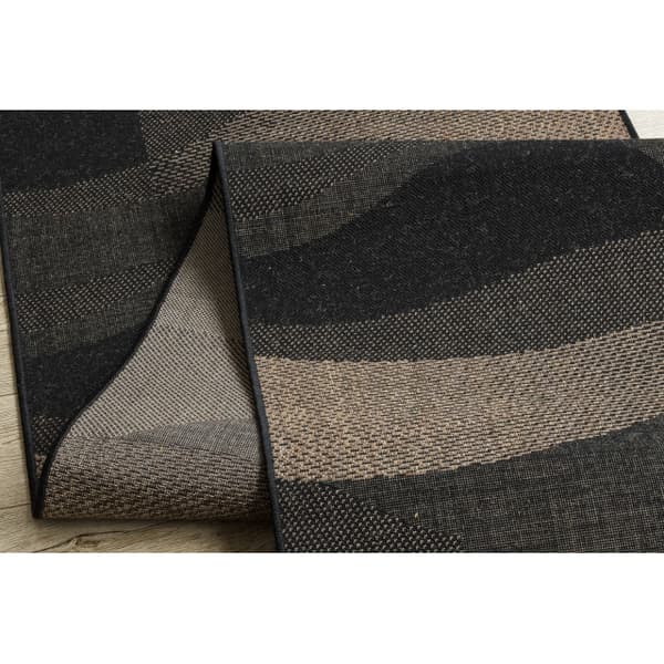 Löpare SIZAL FLOORLUX design 20212 svart / kaffe 100 cm, 100x880 cm