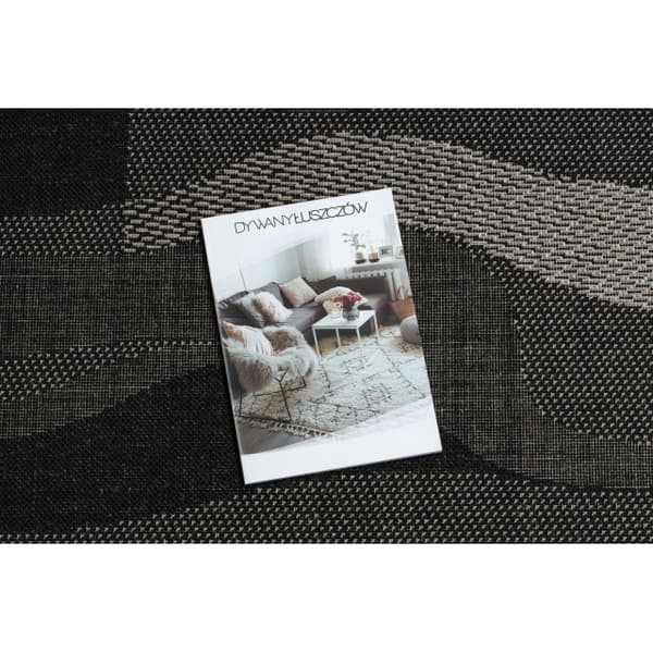 Löpare SIZAL FLOORLUX design 20212 svart / silver 70 cm, 70x500 cm