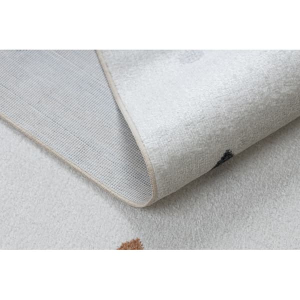 Matto BONO 8302 Sateenkaari, sydämet kerma/ruskea, 120x170 cm