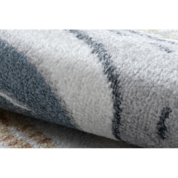 Matto BONO 8283 ympyrä katu, eläinten kerma / vaaleanharmaa, cirkel 140 cm