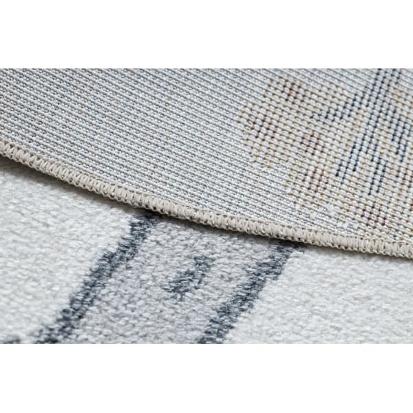 Tæppe BONO 8283 cirkel Gade, dyr creme / lysegrå, cirkel 200 cm