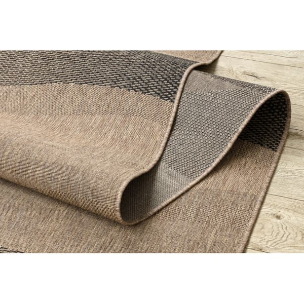 Fortovet SISAL FLOORLUX design 20212 coffee / sort 120 cm, 120x150 cm