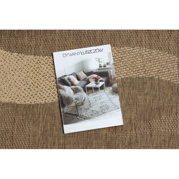 Matto SIZAL FLOORLUX suunnittelu 20212 coffee / mais 100 cm, 100x890 cm