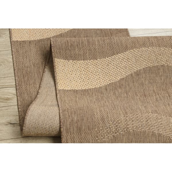 Löpare SIZAL FLOORLUX design 20212 kaffe / mais 120 cm, 120x190 cm