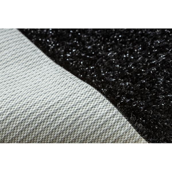 Kylpyhuonematto SYNERGY ympyrä, glamouria, liukumaton, pehmeä - lurex musta, cirkel 67 cm