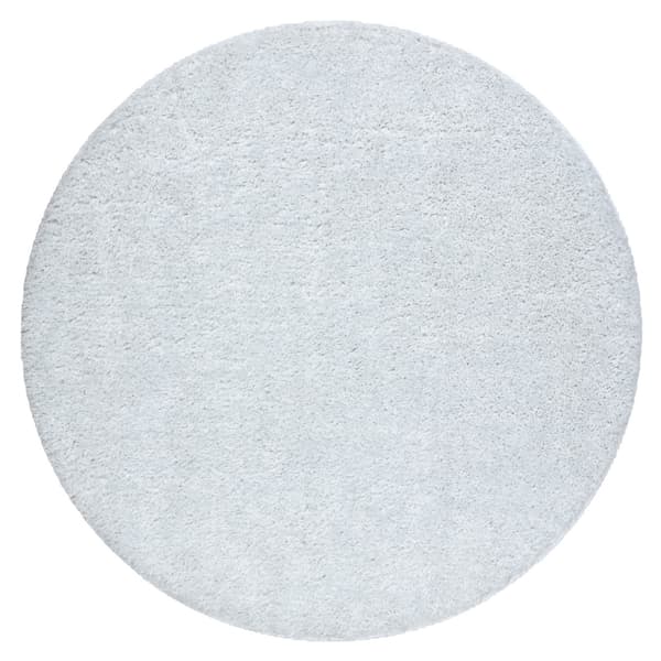 Badeværelsestæppe SYNERGY cirkel, glamour, skridsikkert, blødt - lurex hvid, koło 50 cm