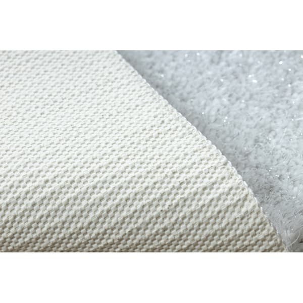 Kylpyhuonematto SYNERGY ympyrä, glamouria, liukumaton, pehmeä - lurex valkoinen, cirkel 67 cm