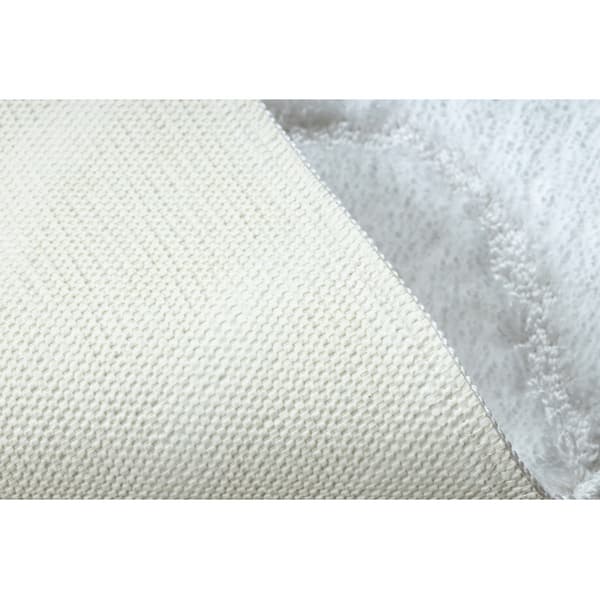 Kylpyhuonematto SUPREME ympyrä WAVES, Aallot, liukumaton, pehmeä - valkoinen, koło 50 cm