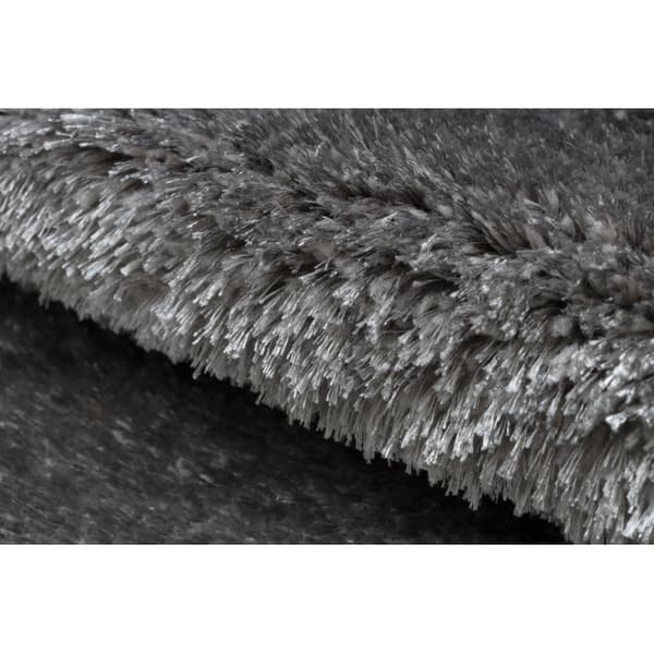 Badrumsmatta SANTA cirkel enkel, halkfri, mjuk - grå, koło 50 cm