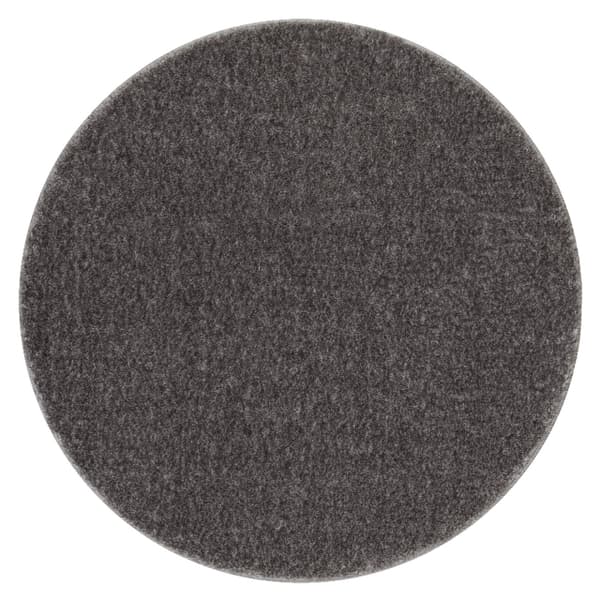 Badrumsmatta SANTA cirkel enkel, halkfri, mjuk - grå, koło 50 cm