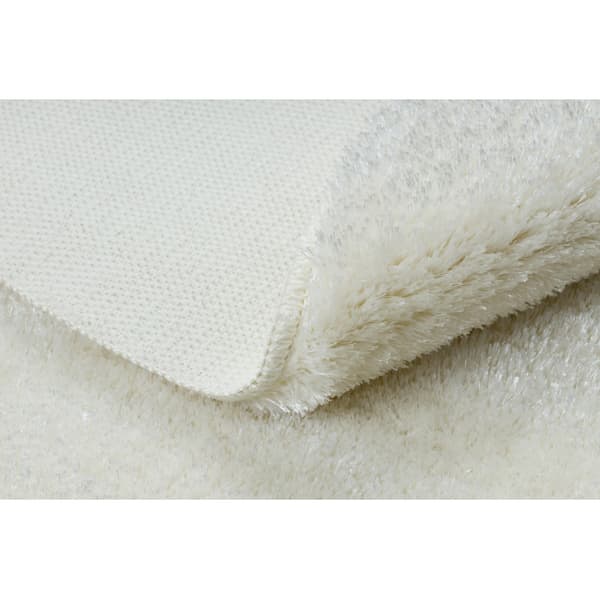Badrumsmatta SANTA cirkel enkel, halkfri, mjuk - vit, cirkel 67 cm