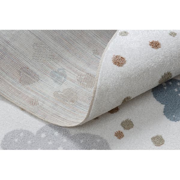 Tæppe BONO 8441 cirkel Kanin sømand creme / blå, cirkel 100 cm