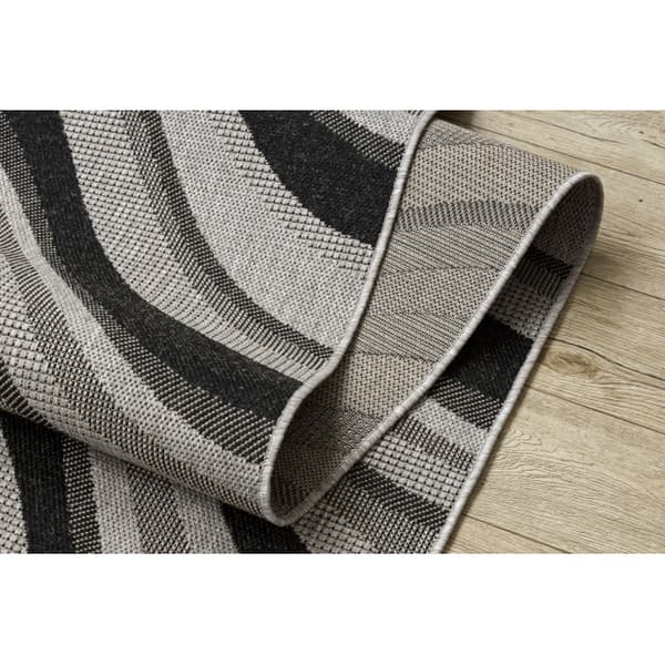 Matto SIZAL FLOORLUX suunnittelu 20353 hopea / musta 100 cm, 100x100 cm