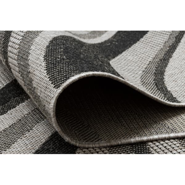 Matto SIZAL FLOORLUX suunnittelu 20353 hopea / musta 100 cm, 100x100 cm