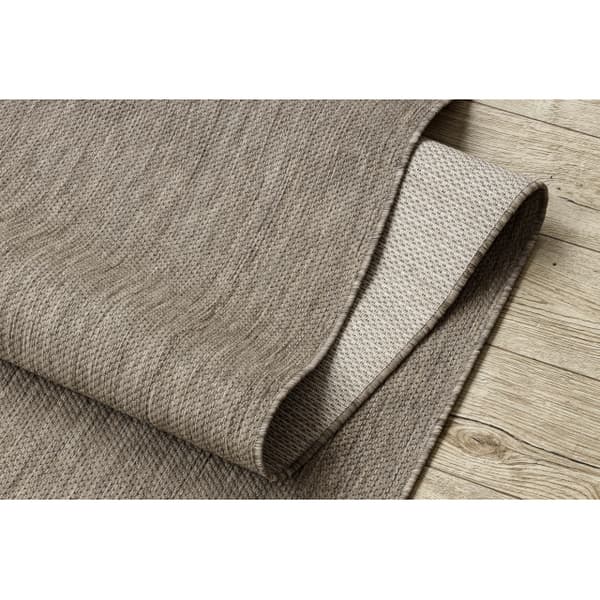 Fortovet SISAL FLOORLUX design 20433 taupé GLAT 120 cm, 120x760 cm