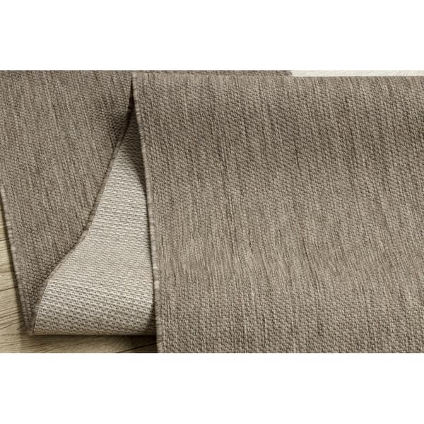 Fortovet SISAL FLOORLUX design 20433 taupé GLAT 120 cm, 120x760 cm