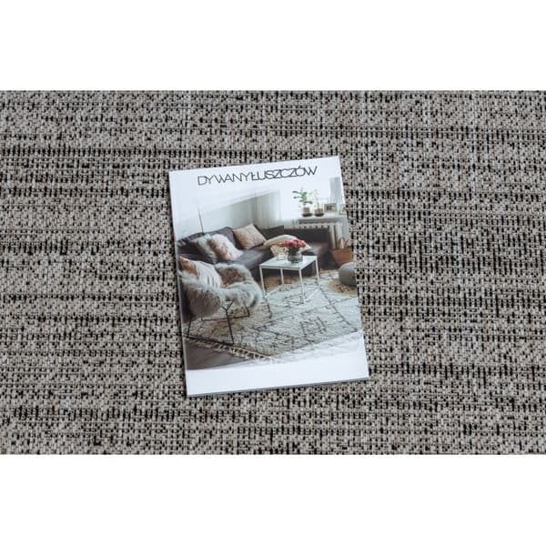 Löpare SIZAL FLOORLUX design 20389 silver / svart 120 cm, 120x860 cm