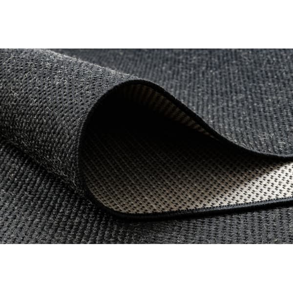 Matto SIZAL FLOORLUX suunnittelu 20433 musta sileä 120 cm, 120x570 cm