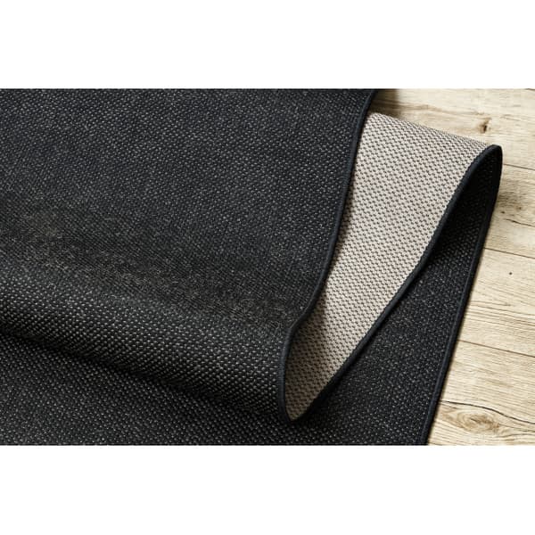 Matto SIZAL FLOORLUX suunnittelu 20433 musta sileä 120 cm, 120x1400 cm