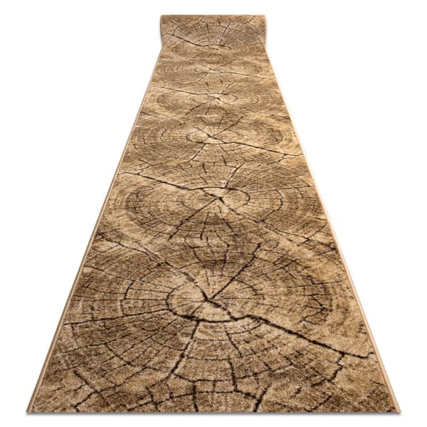 Löpare KARMEL Tronko träd trä nut 90 cm, 90x270 cm