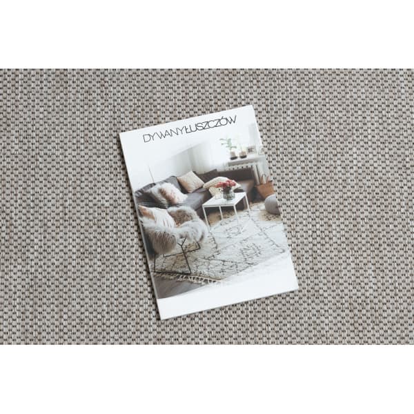 Löpare  SISAL FLOORLUX design 20433 silver PLAIN 70 cm, 70x570 cm