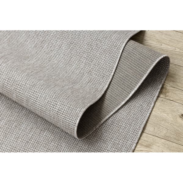 Löpare SISAL FLOORLUX design 20433 silver PLAIN 120 cm, 120x130 cm